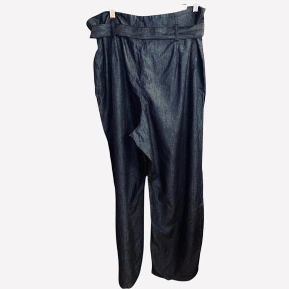 NWT New York & Company Soho Dark Blue Paperbag Waist Jeans Sz 14 - Picture 3 of 5